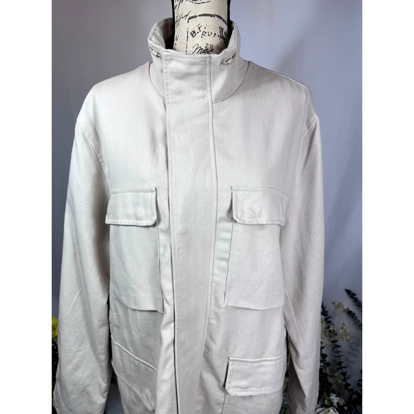 MP Piombo Safari 4 Flap Pocket Jacket Concealed zip size S - Picture 3 of 16